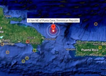 Temblor magnitud 5.4 grados sacude a República Dominicana