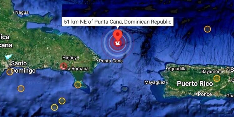 Temblor magnitud 5.4 grados sacude a República Dominicana