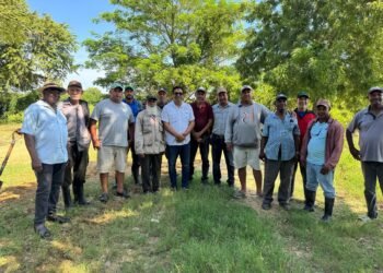 Senador Ney Rodríguez busca soluciones junto a productores de arroz de Dajabón*