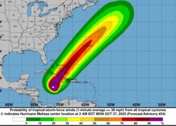 Melissa ahora es categoría 5; seguirá lloviendo en parte RD