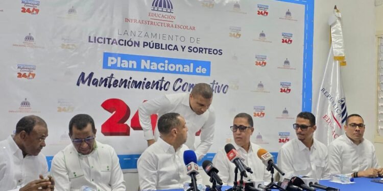Infraestructura Escolar y CODIA anuncian proceso de licitación y sorteos para intervenir 496 escuelas con mantenimientos correctivos a través del Plan 24/7-365