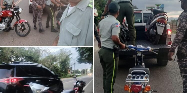 Autoridades desmantelan carreras clandestinas de motocicletas en Dajabón.