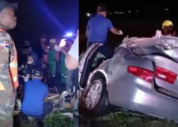 Cuatro muertos en accidente de tránsito en la autopista Duarte
