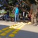 Alcaldía de Dajabón instala reductores de velocidad en la intersección Víctor Manuel Abreu con Beller para prevenir accidentes