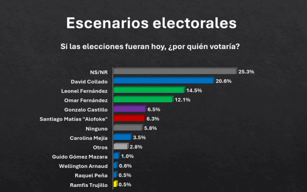 Encuesta: PRM y David Collado lideran preferencias para 2028