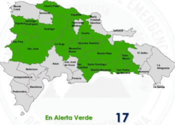 COE amplía a 17 demarcaciones en alerta verde por una vaguada